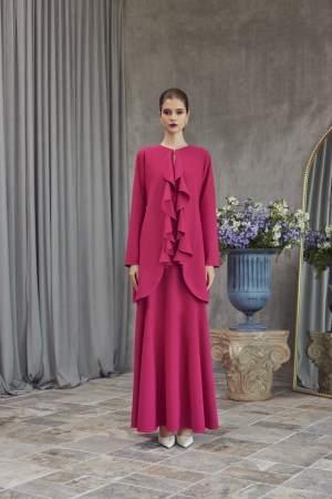 BANAN JO's Ward Ruffle Crepe Gown