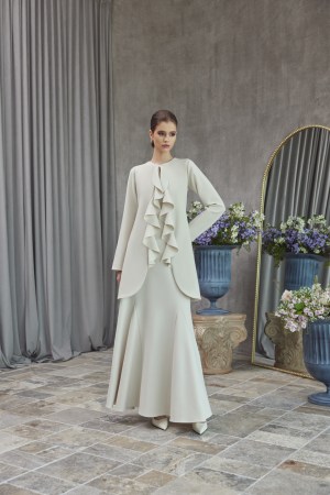 BANAN JO's Campanula Ruffle Crepe Gown